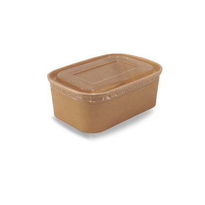 PLA Coated Kraft Rectangular Container 750ml 300/ctn