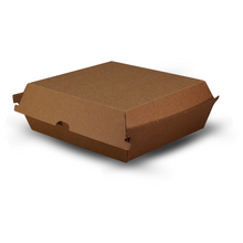 Kraft Cardboard Dinner Box/Clam - 150 per carton - 178 x 160 x 80mm