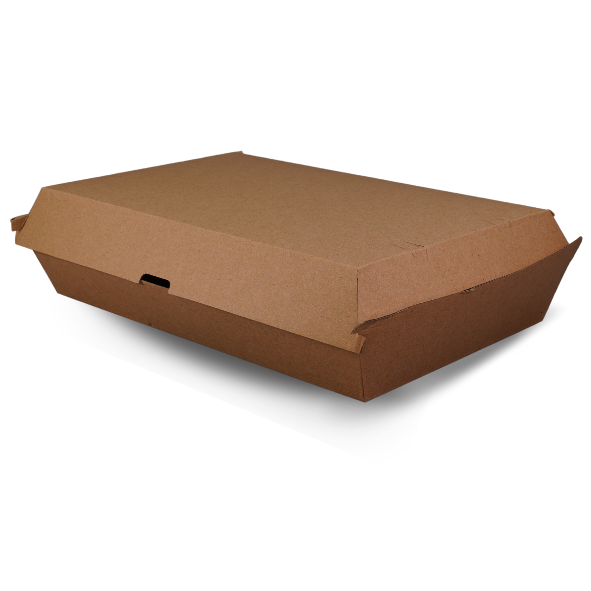 Kraft Cardboard Family Food Box/Clam - 100 per carton - 290 x 170 x 60mm