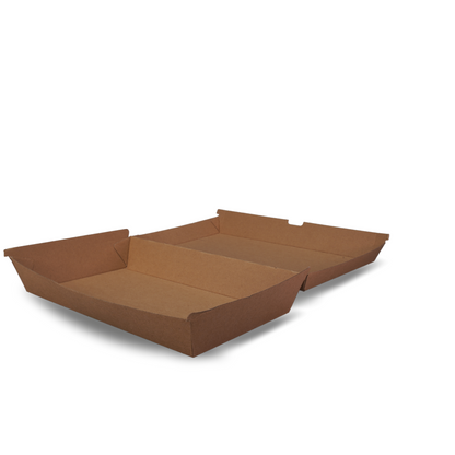 Kraft Cardboard Family Food Box/Clam - 100 per carton - 290 x 170 x 60mm