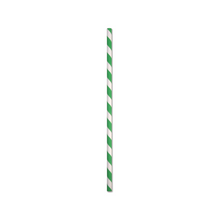 Straws Regular paper green & white stripe  2500/ctn