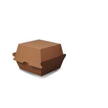 Extra Large Kraft Cardboard Burger Box - 250 per carton - 110 x 110 x 105mm