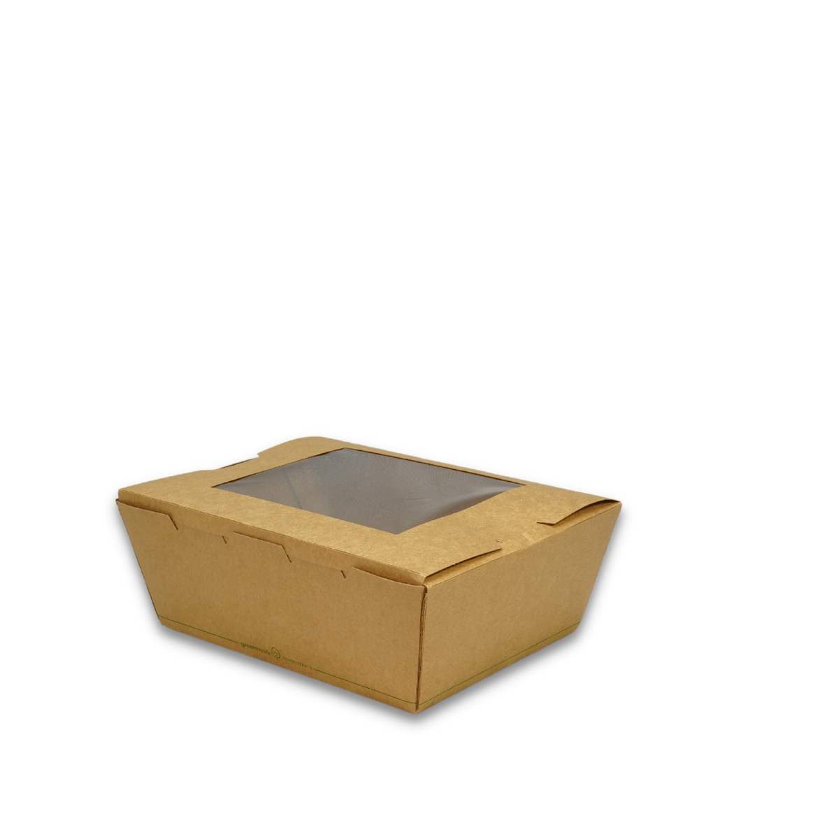 Medium Lunch Box with Compostable PLA Window Film 1000ml 152 x 120 x 64mm 200/ctn