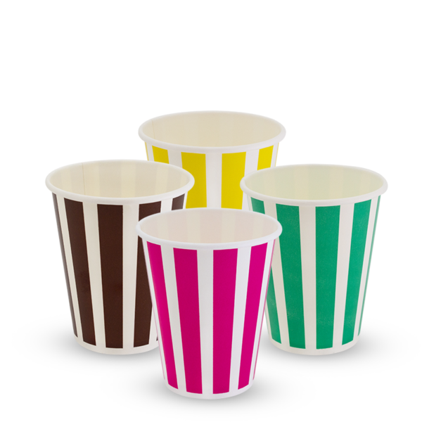 12oz Paper Cold Drink Cup - Candy Stripe - 50 per pack