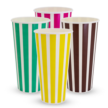 22oz Paper Cold Drink Cup - Candy Stripe - 500 Per Carton