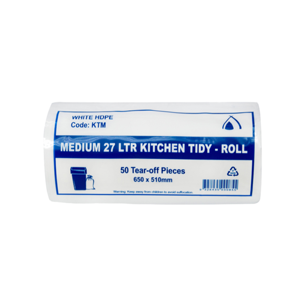 Kitchen Tidy Liners; 27L medium 20 x 50pk/ctn 1000/ctn