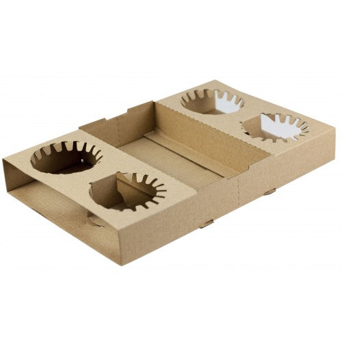 Cup Holder Tray folding cardboard 4 cell 100/ctn