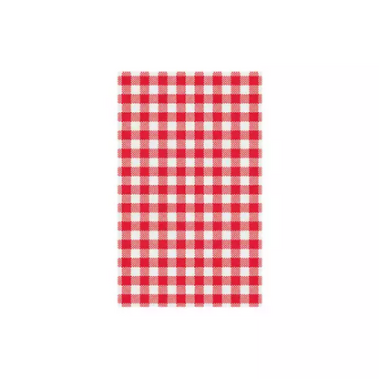 Greaseproof Paper - red gingham 195 x 310mm 200/pack