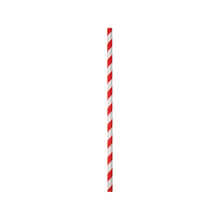 Straws Regular paper red & white stripe 2500/ctn
