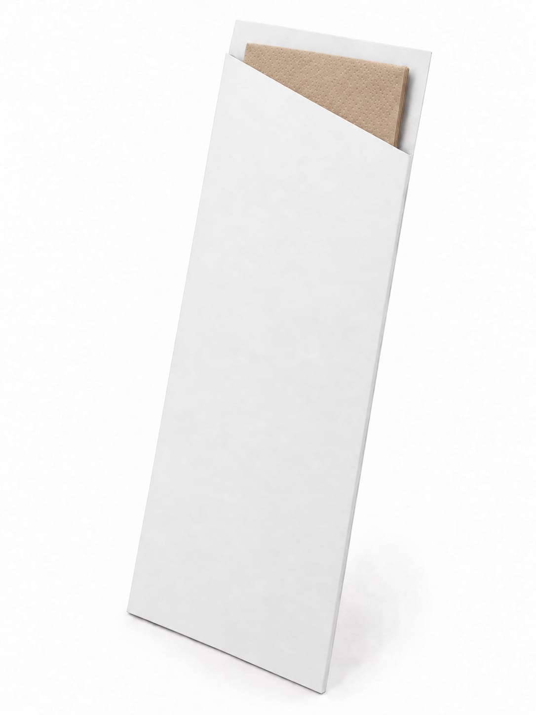 White Cutlery Pouch with Kraft Napkin 1000/ctn