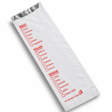 Foil Lined Bags- printed kebab large 100 x 275mm 250/pack