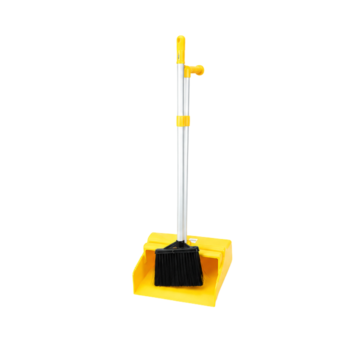 Lobby Pan- Yellow with pistol grip handle and brush