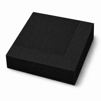 Dinner Napkins 2ply Black 10 x 100pk/ctn 1000/ctn