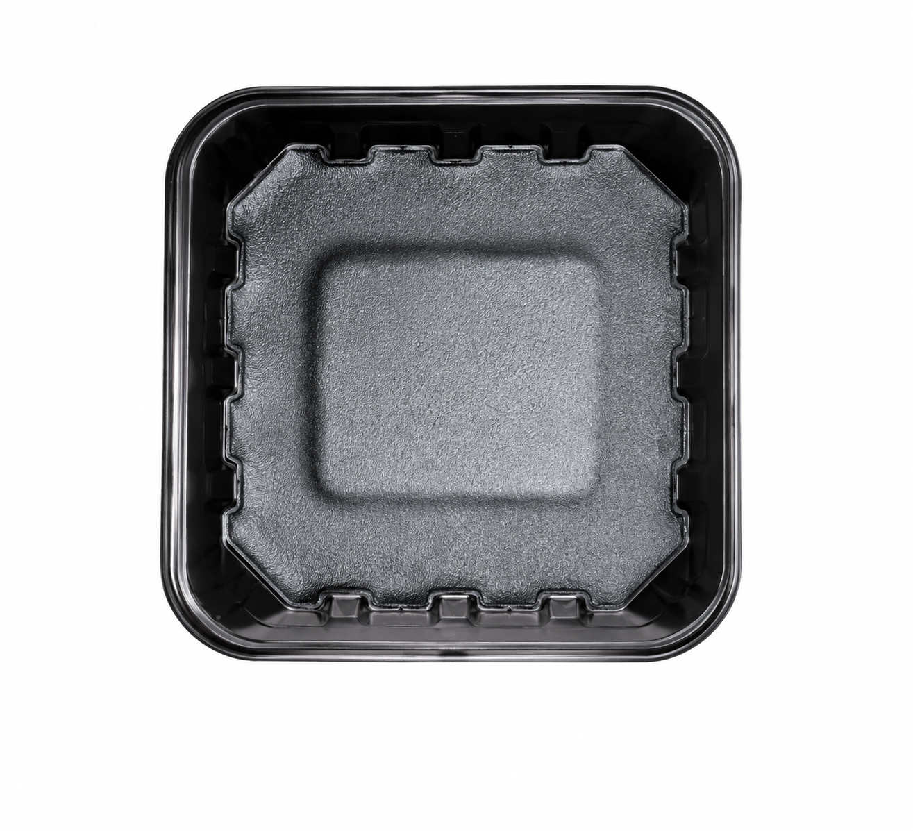 5 x 5" Black Foam Trays - 138 x 138 x 14 mm - 1000/ctn
