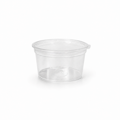 Plastic Round Portion Container 28ml 1oz sauce cup hinged lid
1000ctn