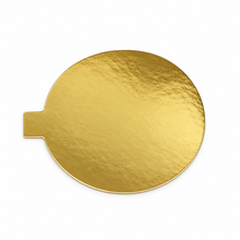 Gold Board Food Display Tabs - Round 80mm - 100pk
