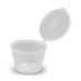 Plastic Round Portion Container 100ml sauce cup hinged lid 1000/ctn