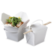 Food Pail- white cardboard handle 16oz 480ml 10 x 25pk/ctn 250/ctn