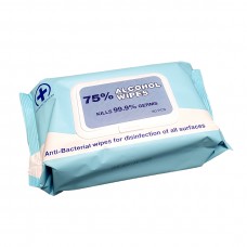 75% alcohol disinfectant anti- bacterial surface wipes 18cm x 14cm 80sheet  pack 24/ctn