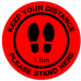Pack of 10 - 250mm Social Distancing Floor Sign Decal Safety Sticker with Custom Logo Option