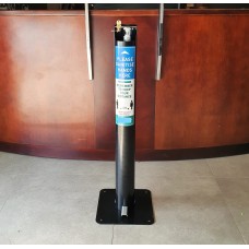 Foot Operated Sanitising Stand Bollard Style with Security Lock Australian Made