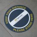 Pack of 10 - 250mm Social Distancing Floor Sign Decal Safety Sticker with Custom Logo Option