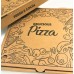 9 Inch Brown 'Delicious Pizza' Printed Australian Made Pizza Boxes - 100 Pieces