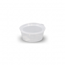 Plastic Round Portion Container 35ml sauce cup hinged lid
10 pk/ctn 1000ctn