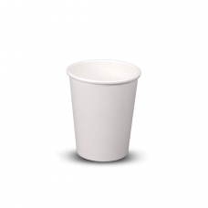 Coffee Cups Single Wall 8oz Plain White suit  80mm small lid 1000ctn