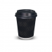 Coffee Cup triple wall charcoal 8oz 80mm Small Lid- 500/ctn