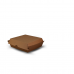 Kraft Cardboard Dinner Box/Clam - 150 per carton - 178 x 160 x 80mm
