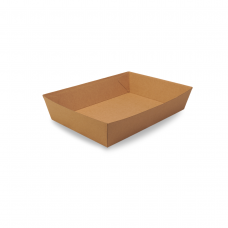 No.4 Size Cardboard Food Tray 228 x 152 x 45mm 250/ ctn