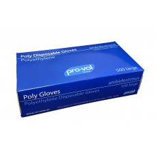 Large Polyethylene Clear Powder Free Proval Gloves 4 x 500 per carton