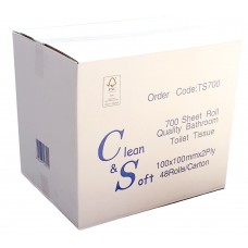 Premium 700 Sheet 2 Ply Toilet Paper - 48 Rolls per carton