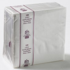 2ply Lunch Napkins - White 320 x 320mm