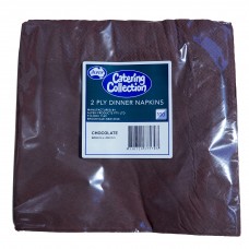 2ply Dinner Napkins - Chocolate Brown 400 x 400mm