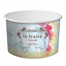 Icecream Cups; Paper 'La Fruita' 16oz 473ml 20 x 25pk/ctn 1000/ctn