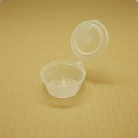 Plastic Round Portion Container 35ml sauce cup hinged lid (20 x 50pkt)
1000ctn