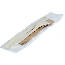 PLA Cutlery; knife fork & napkin packs 250/ctn