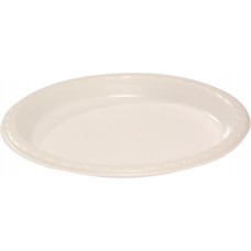 Plastic Plates; oval 11" 280mm - 50 per pack
