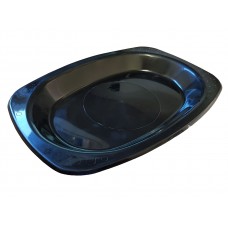 Plastic Plates; oval 210 x 300mm black 10 x 50pk/ctn 500/ctn