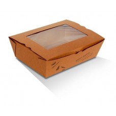 Large Lunch Box with PLA Window Film 1500ml 220x 160 x 64mm 200/ctn