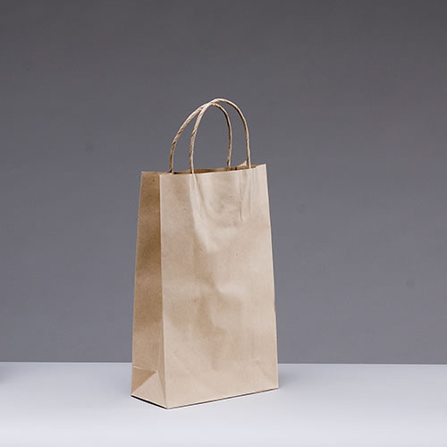 Brown Kraft Paper Bag #265 twist handle 160 x 265mm + 70mm G 10 x 50pk/ctn 500/ctn