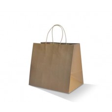 Brown Kraft Paper Bag;  twist handle 320 x 350mm + 230mm Gusset 150/ctn