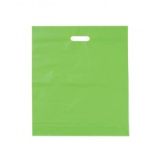 Plastic Bag; die cut handle large 530 x 415mm lime 5 x 100pk/ctn 500/ctn