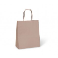No.8 Brown Petite Paper Twist Handle Bag  215 x 180 x 85mm 250 ctn