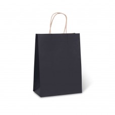 Petite Paper Carry Bag; twist handle #10 black 25 x 10pk/ctn 250/ctn