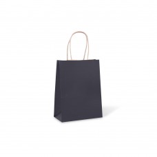 Petite Paper Carry Bag; twist handle #6 black 250/ctn