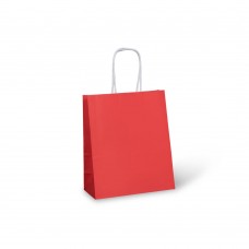 Petite Paper Carry Bag; twist handle #8 red 25 x 10pk/ctn 250/ctn