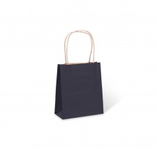 Petite Paper Carry Bag; twist handle #2 black 250/ctn